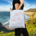 Pink Dolphin Personalized Tote Bag at Zazzle
