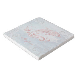 Pink Dolphin Personalized Trivet