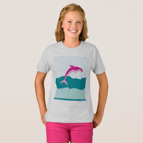 Pink dolphin theme shirt