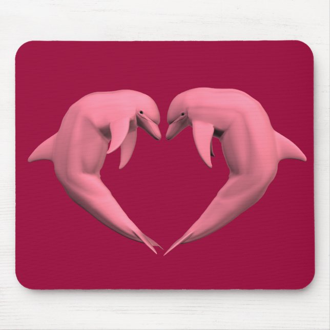 Pink Dolphins Mouse Pad (Front)