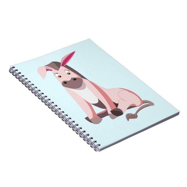 Pink Donkey Notebook - Your Colors - Text (Right Side)