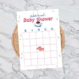 Pink Donut Baby Shower Sprinkles Bingo Game Notepad