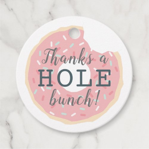 Pink Donut Baby Shower Thank You Favor Tags