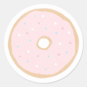 Pink Donut Baby Sprinkle Classic Round Sticker