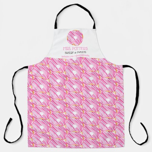 Pink Donut Bakery Dessert Personalized Apron