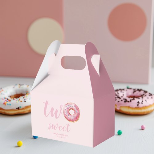  Pink Donut Birthday Favor Boxes