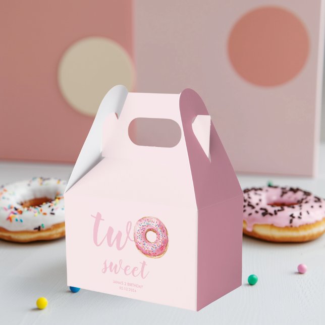  Pink Donut Birthday Favor Boxes (Creator Uploaded)