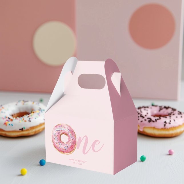 Pink Donut Birthday Favor Boxes (Creator Uploaded)