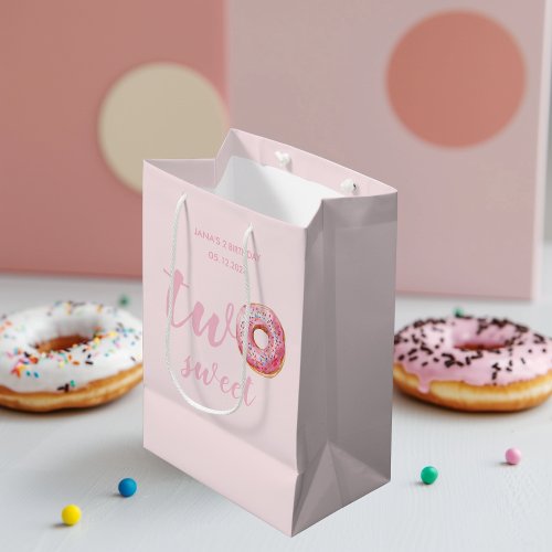  Pink Donut Birthday Medium Gift Bag