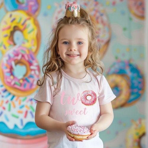  Pink Donut Birthday Toddler T_shirt