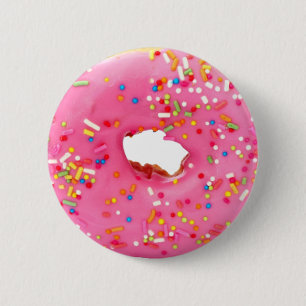 Pink donut button