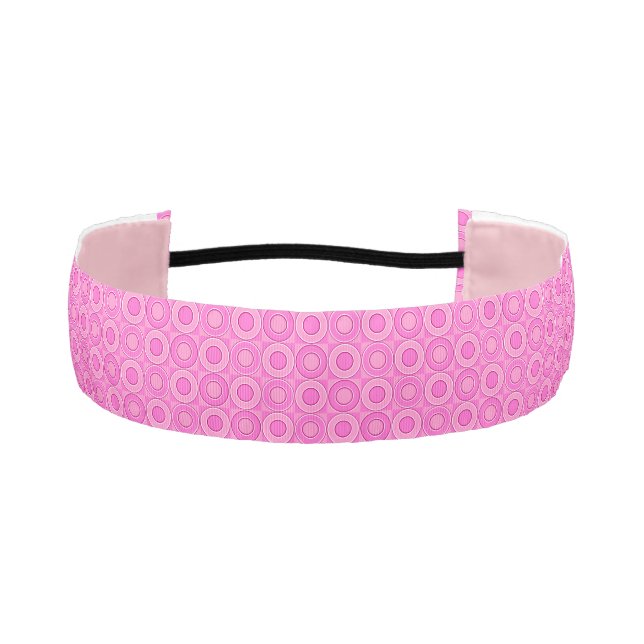 Pink Donut Check Athletic Headband (Front)