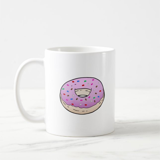 Pink Donut Coffee Mug (Left)