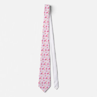 Pink Donut Collage Neck Tie