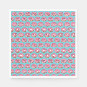 Pink Donut Doughnut Birthday Party Breakfast Napkins
