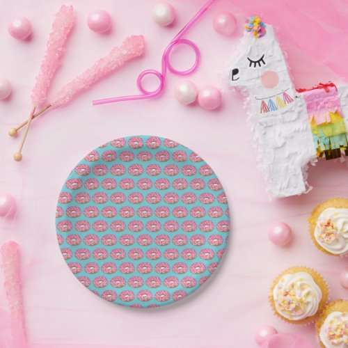 Pink Donut Doughnut Birthday Party Breakfast Paper Plates