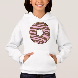 Pink Donut, Doughnut, Chocolate, Icing, Frosting Hoodie