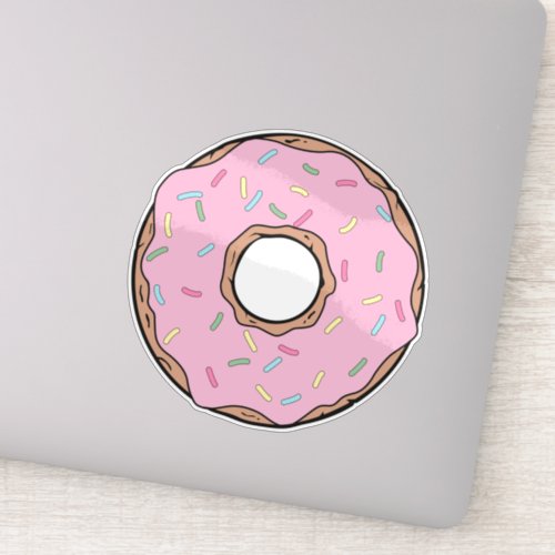 Pink Donut Doughnut Frosting Icing Sprinkles Sticker