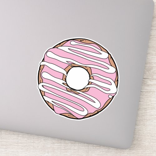 Pink Donut Doughnut Glaze Icing Frosting Sticker