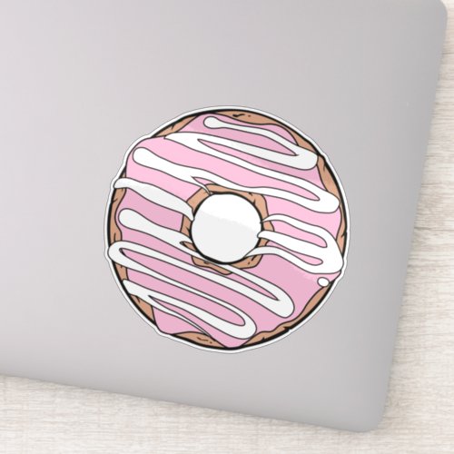 Pink Donut Doughnut Glaze Icing Frosting Sticker