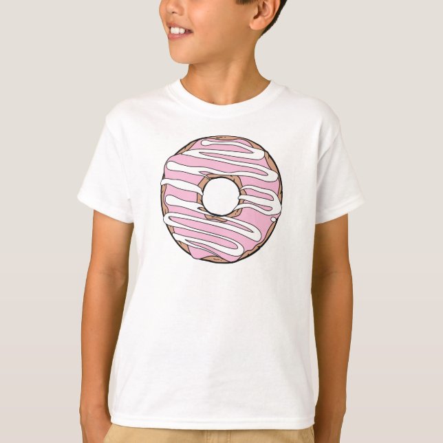 Pink Donut, Doughnut, Glaze, Icing, Frosting T-Shirt (Front)