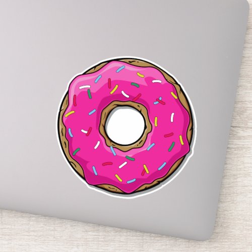 Pink Donut Doughnut Icing Sprinkles Frosting Sticker