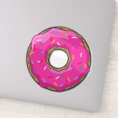 Pink Donut Doughnut Icing Sprinkles Frosting Sticker