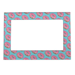 Pink Donut Doughnut Sprinkles Frosting Foodie Magnetic Frame