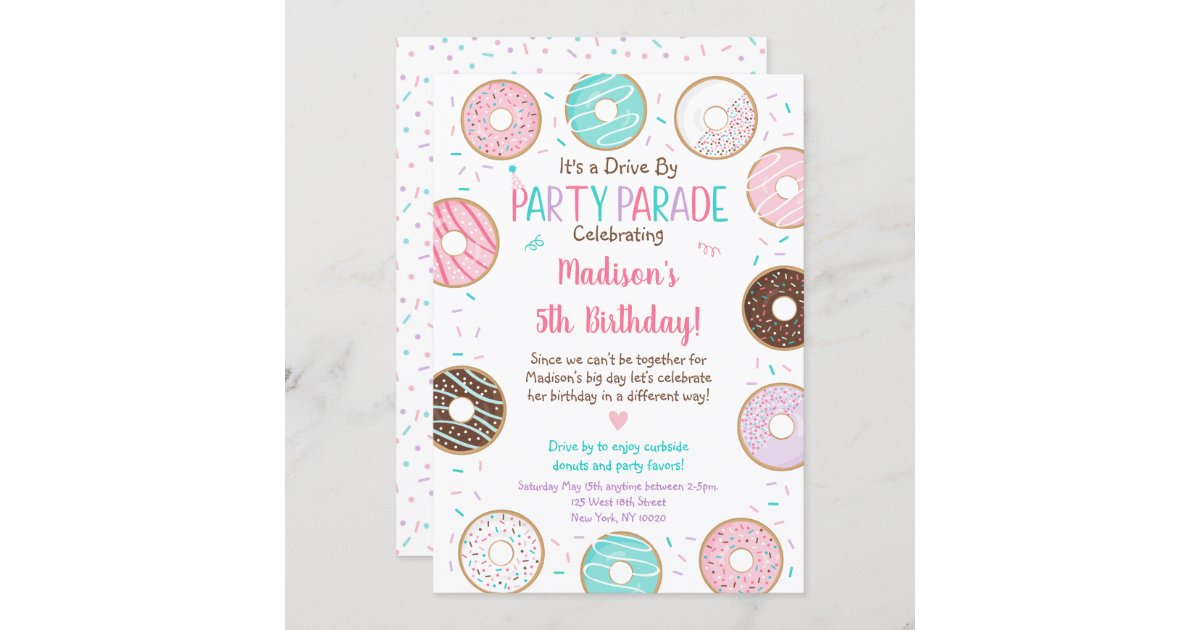 Download Donut Birthday Parade Invitation Drive By Through Thru Two Sweet 2nd Birthday Girl Donuts Birthday Parade Invite Quarantine Birthday Drawing Illustration Digital Safarni Org