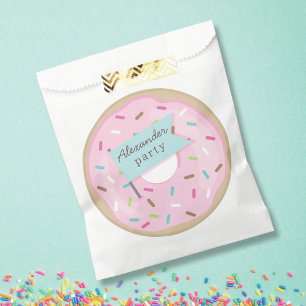 PINK DONUT FAVOR BAG