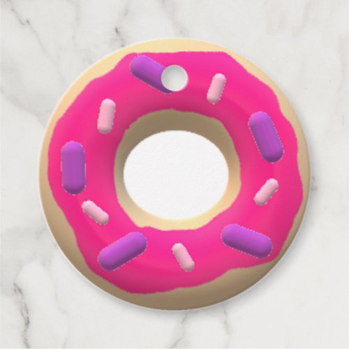 Pink Donut Favor Tags