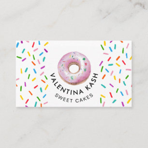 Pink Donut Logo Business Card