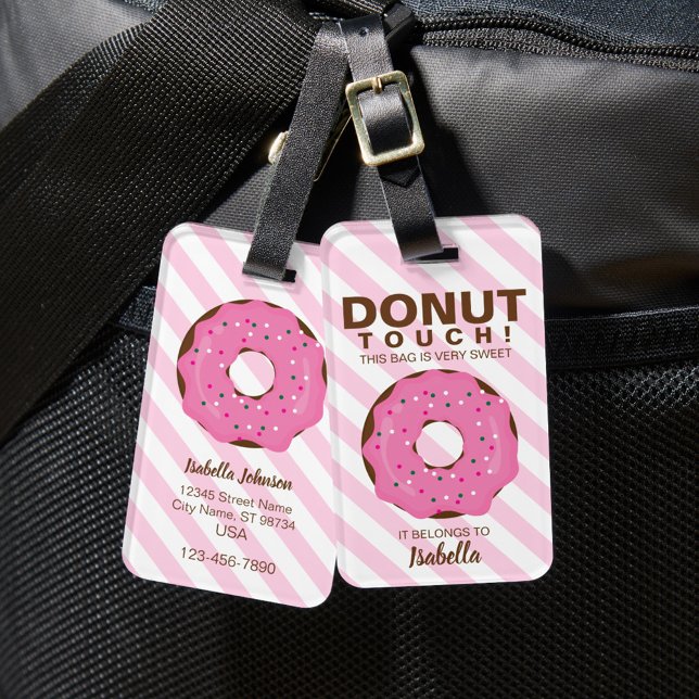 Pink Donut Luggage Tag (Creator Uploaded)