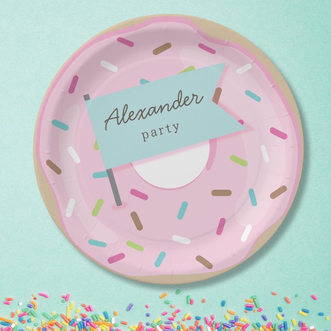 PINK DONUT PAPER PLATES (Creator Uploaded)