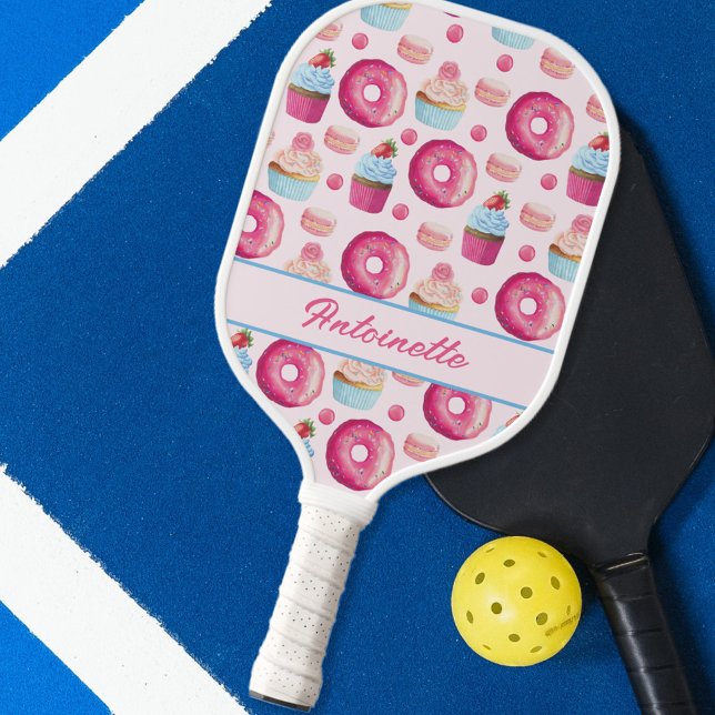Pink Donut Pattern Pickleball Paddle (Creator Uploaded)