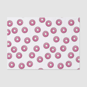 Pink Donut Pattern Tissue Paper