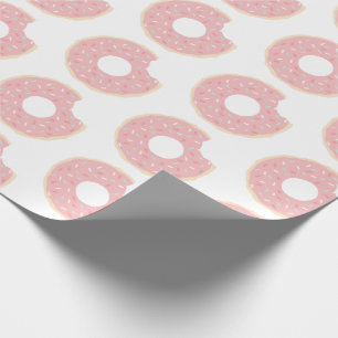 Pink Donut Pattern Wrapping Paper