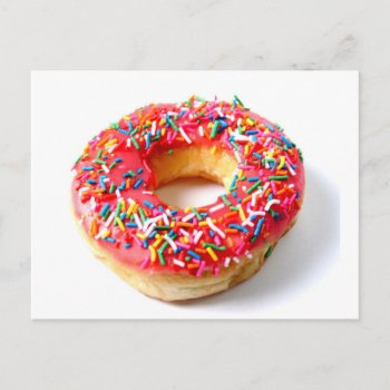 Pink Donut Postcard by The_Everything_Store at Zazzle