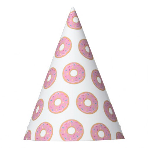 Pink Donut Rainbow Sprinkles Birthday Party Hat