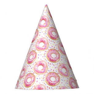 Pink Donut Sprinkle 1st Birthday Party Hat