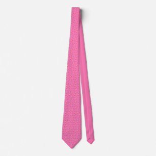 Pink Donut Sprinkler Pattern Ties