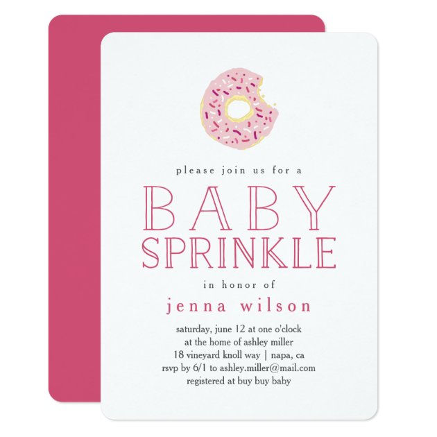 Pink Donut Sprinkles | Baby Sprinkle Invitation