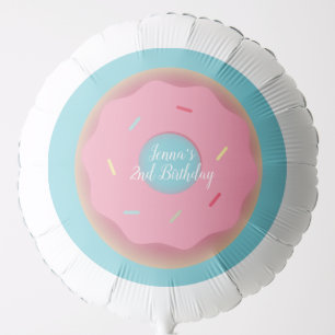 Pink Donut Sprinkles Birthday Kids Party Balloon