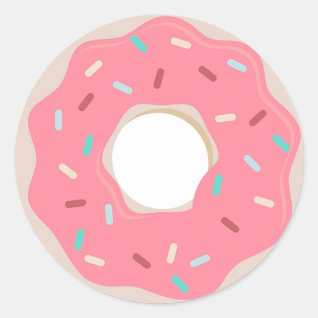 Pink Donut Sticker (Front)