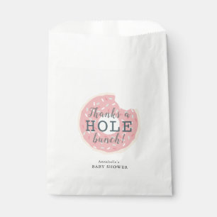 Pink Donut Thanks a Hole Bunch Baby Shower Favor Bag
