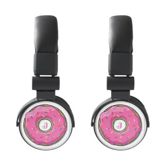 Pink Donut w/ Sprinkles Monogram Headphones
