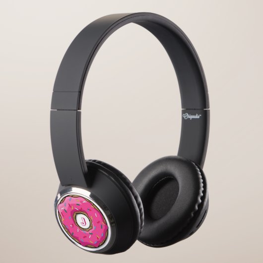 Pink Donut w/ Sprinkles Monogram Headphones (3/4)