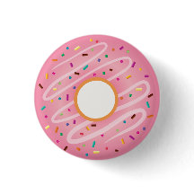 Pink Donut with Rainbow Sprinkles