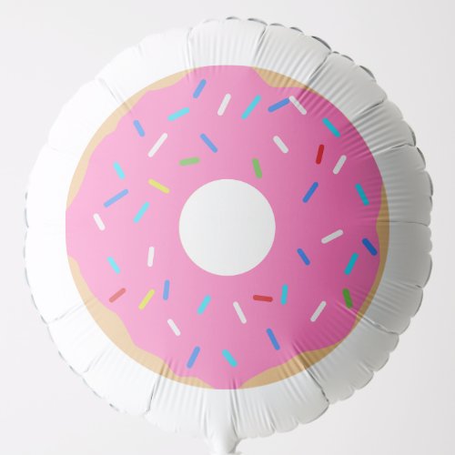 Pink Donut With Sprinkles Balloon