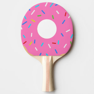 Pink Donut With Sprinkles Ping Pong Paddle
